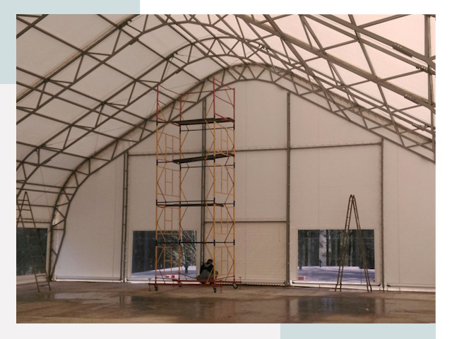 Шатровые ангары в Тюмени