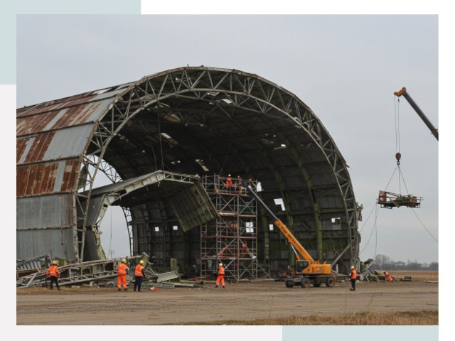 Демонтаж ангаров в Тюмени